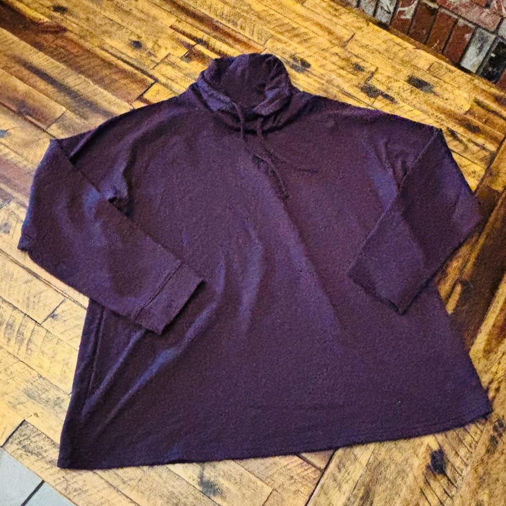 Purple Turtleneck Long Sleeve Top